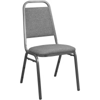 Flash Furniture 827FABRIC-BCG-SB Advantage Charcoal Gray Fabric-Padded Banquet Stackable Chairs